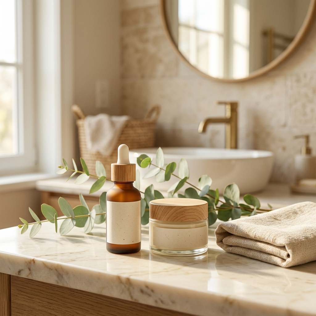 Ochtendroutine op de badkamer